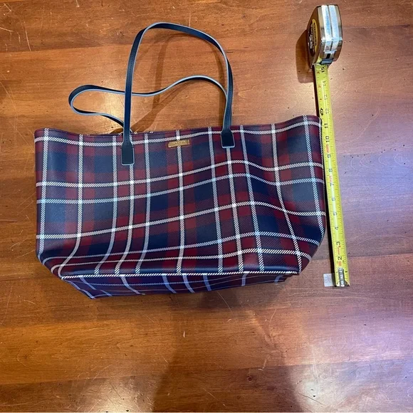 Kate Spade plaid tote bag - Picture 1 of 6